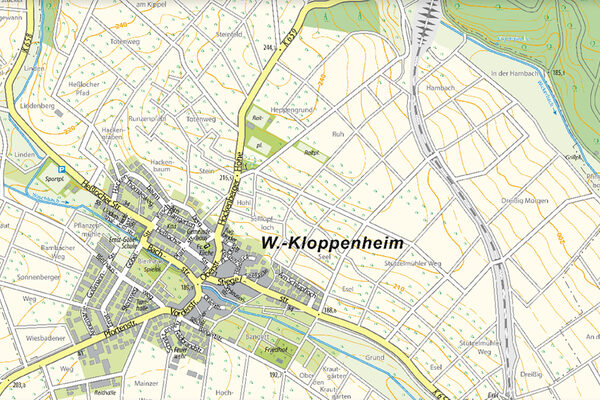 Sezione della mappa Kloppenheim